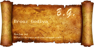 Brosz Godiva névjegykártya